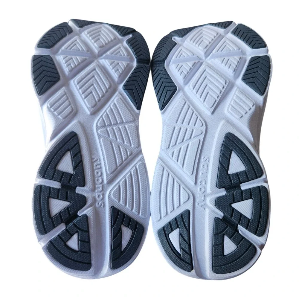 Saucony Guide 18 Womens 7.5 Wide Running Shoes Black White S10999-100 PWRRUN